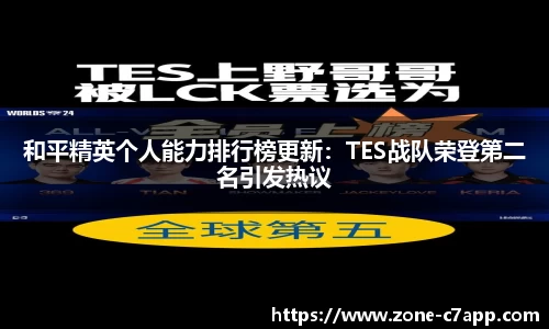 和平精英个人能力排行榜更新：TES战队荣登第二名引发热议